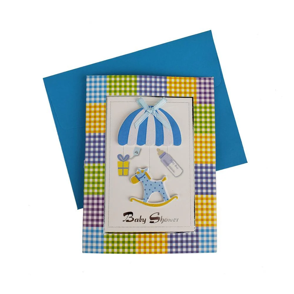 3D Baby Shower Horse Rocker Invitations, 4-Inch, 10-Piece - Image 2