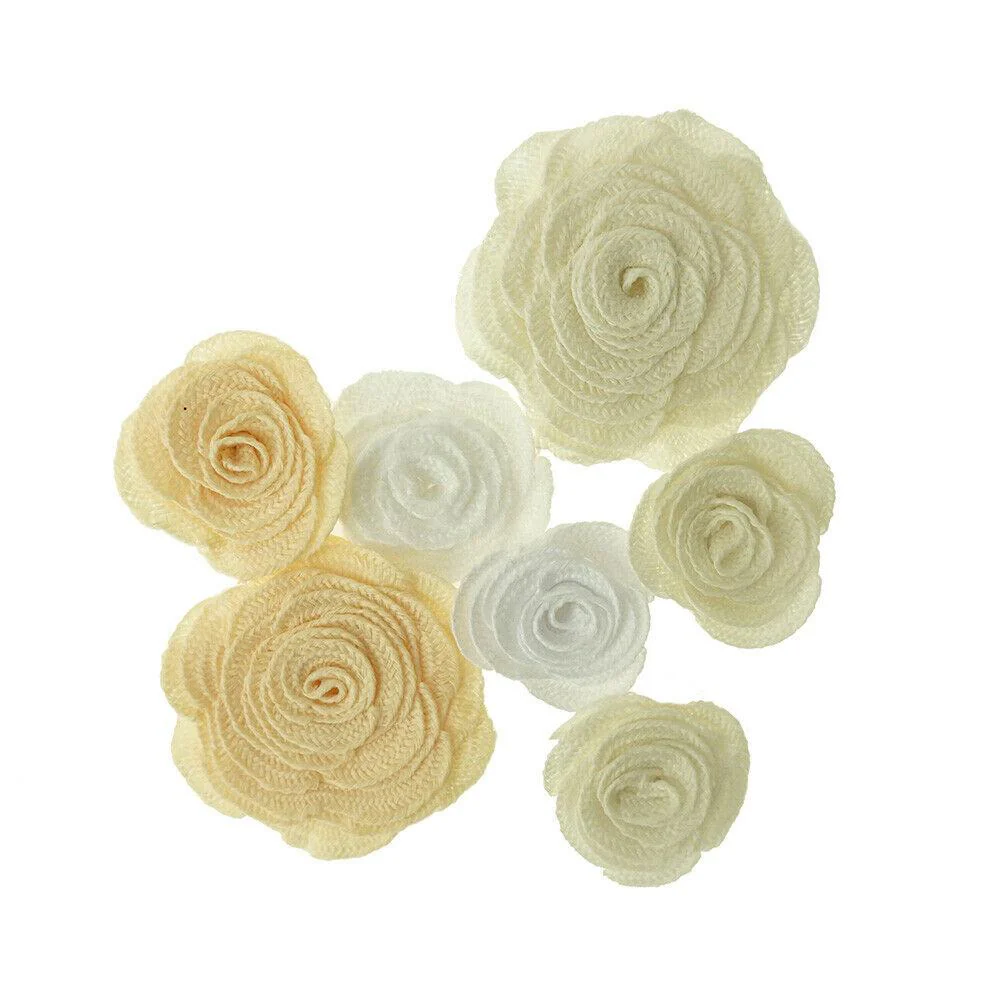 3D Crochet Flower Embellishments, 7-Piece - Image 3