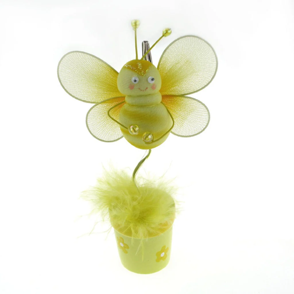 Bee Flower Pot Place Card Holder, 6-Inch - Image 6