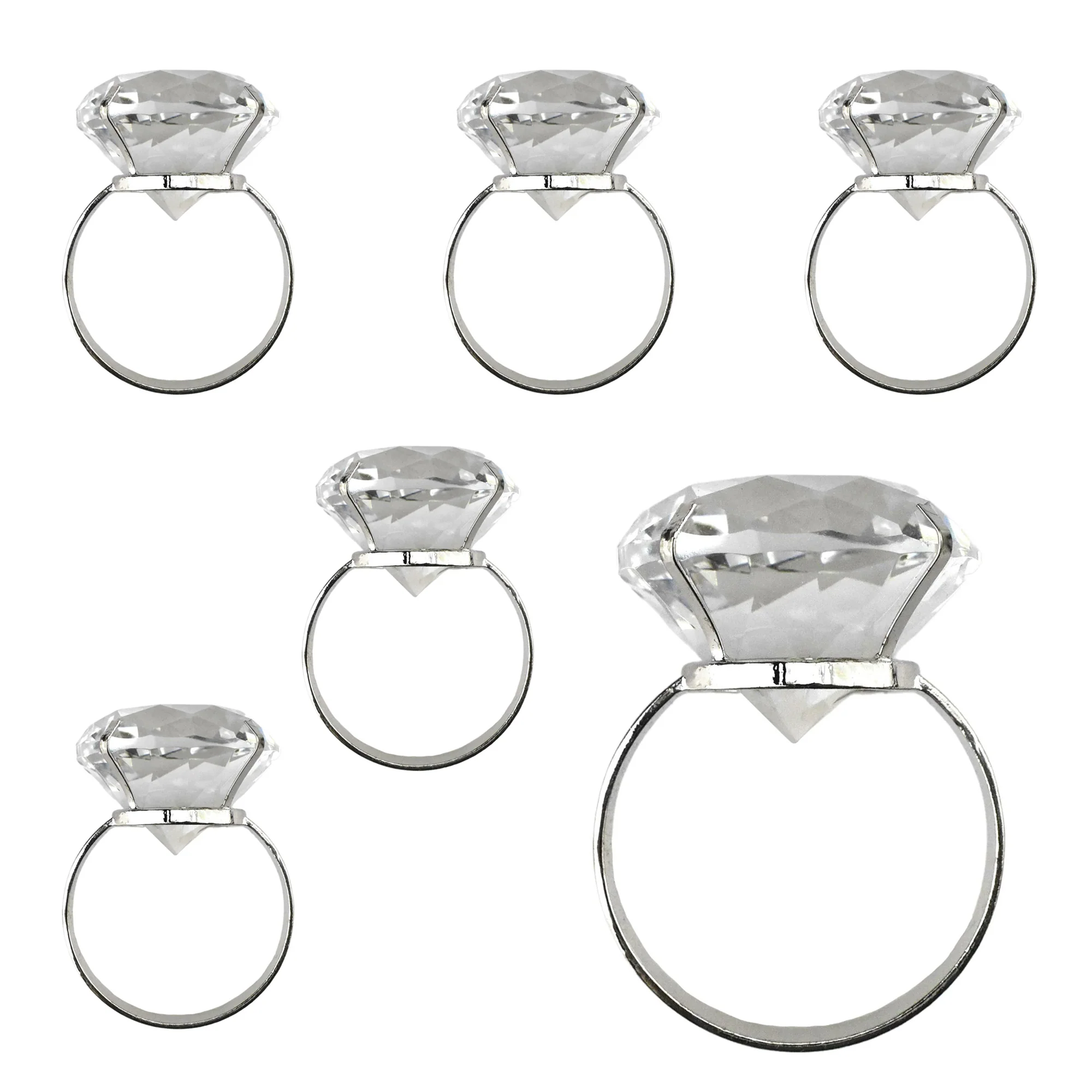 Acrylic Diamond Napkin Holder Ring, 1-1/2-inch - Image 4