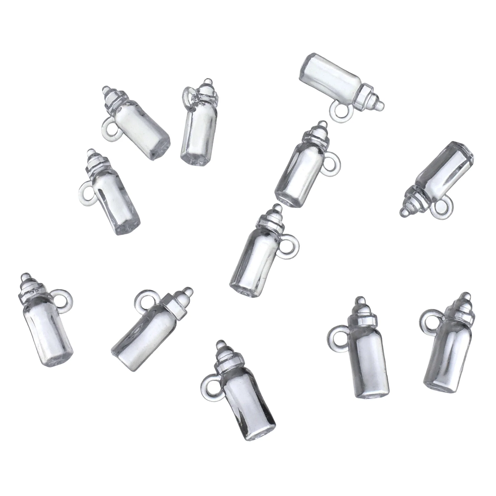 Acrylic Plastic Baby Bottle Charm Favors, 12-Count, 1-1/2-Inch - Image 3