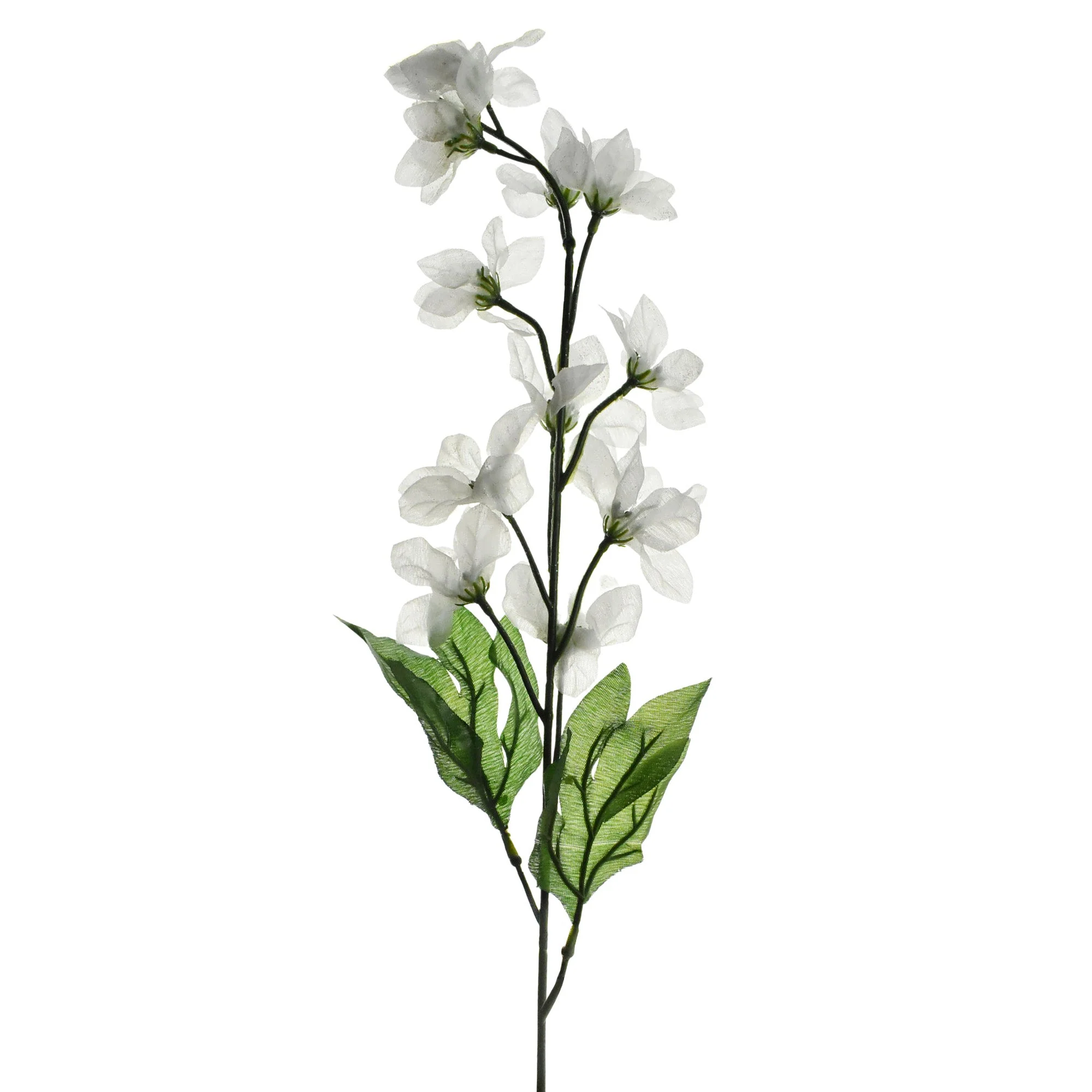 Artificial Metallic Christmas Poinsettia Branch, 31-Inch, 3-Piece - Image 3