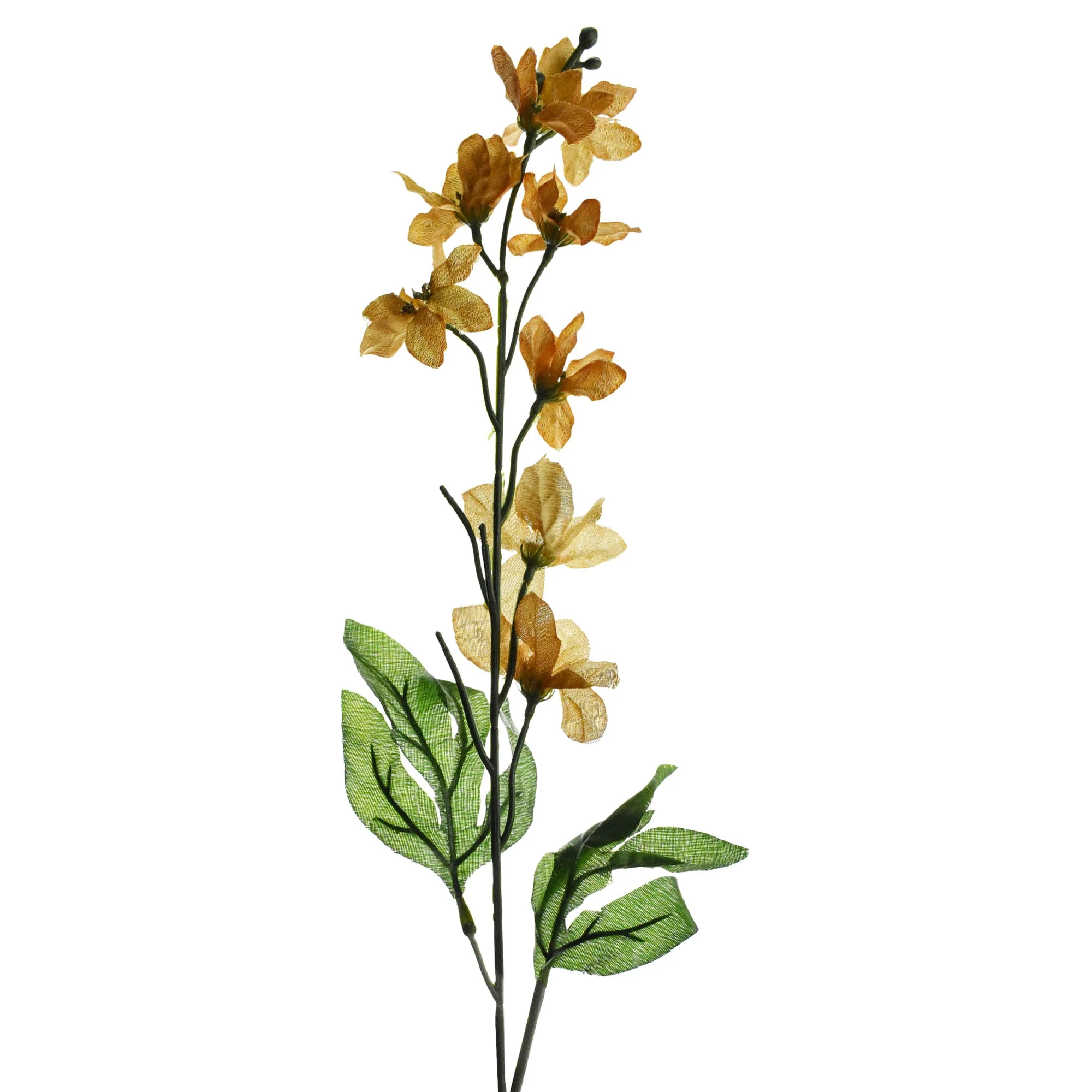 Artificial Metallic Christmas Poinsettia Branch, 31-Inch, 3-Piece - Image 4