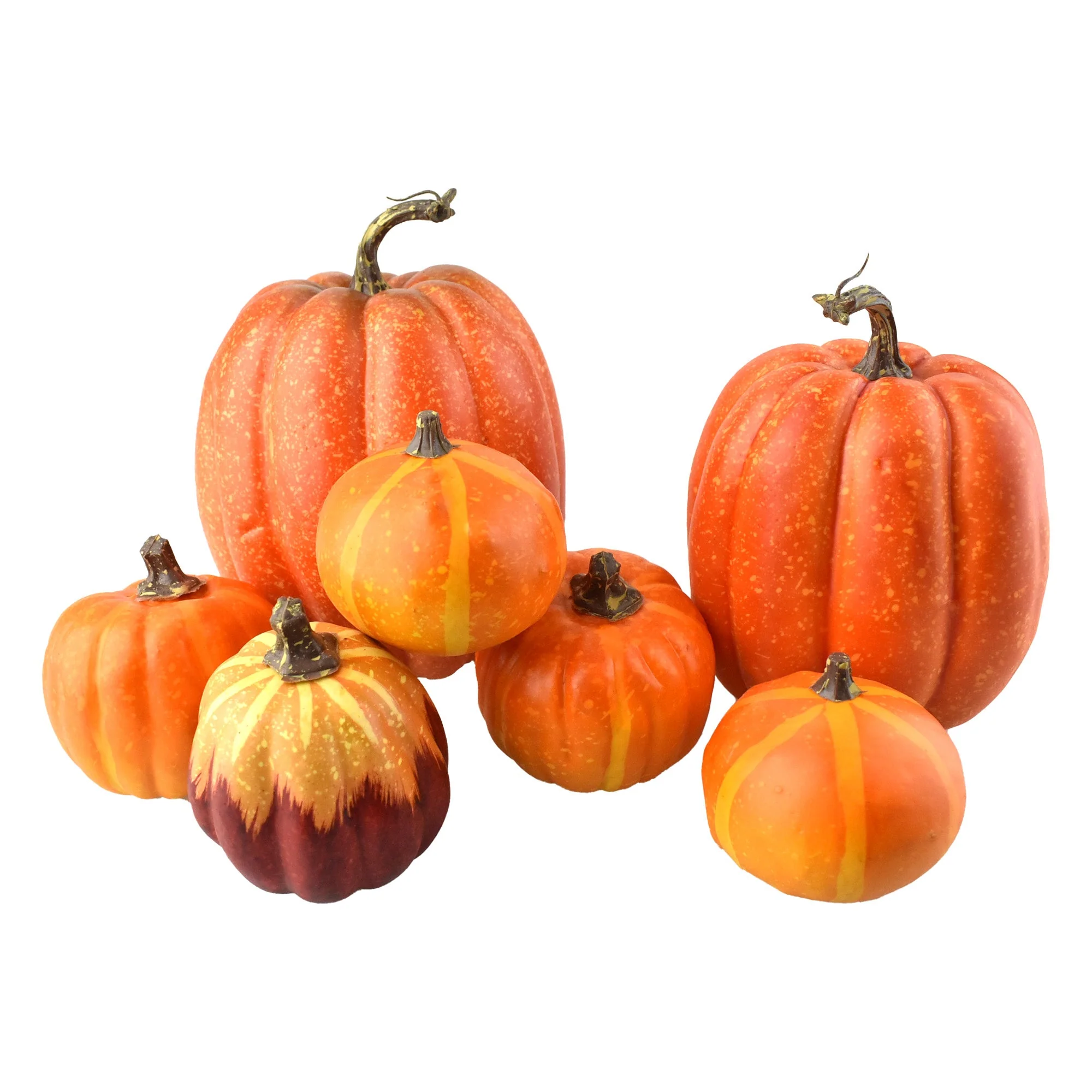 Artificial Pumpkin Home Decor, Assorted Sizes, 7-Piece - Image 3