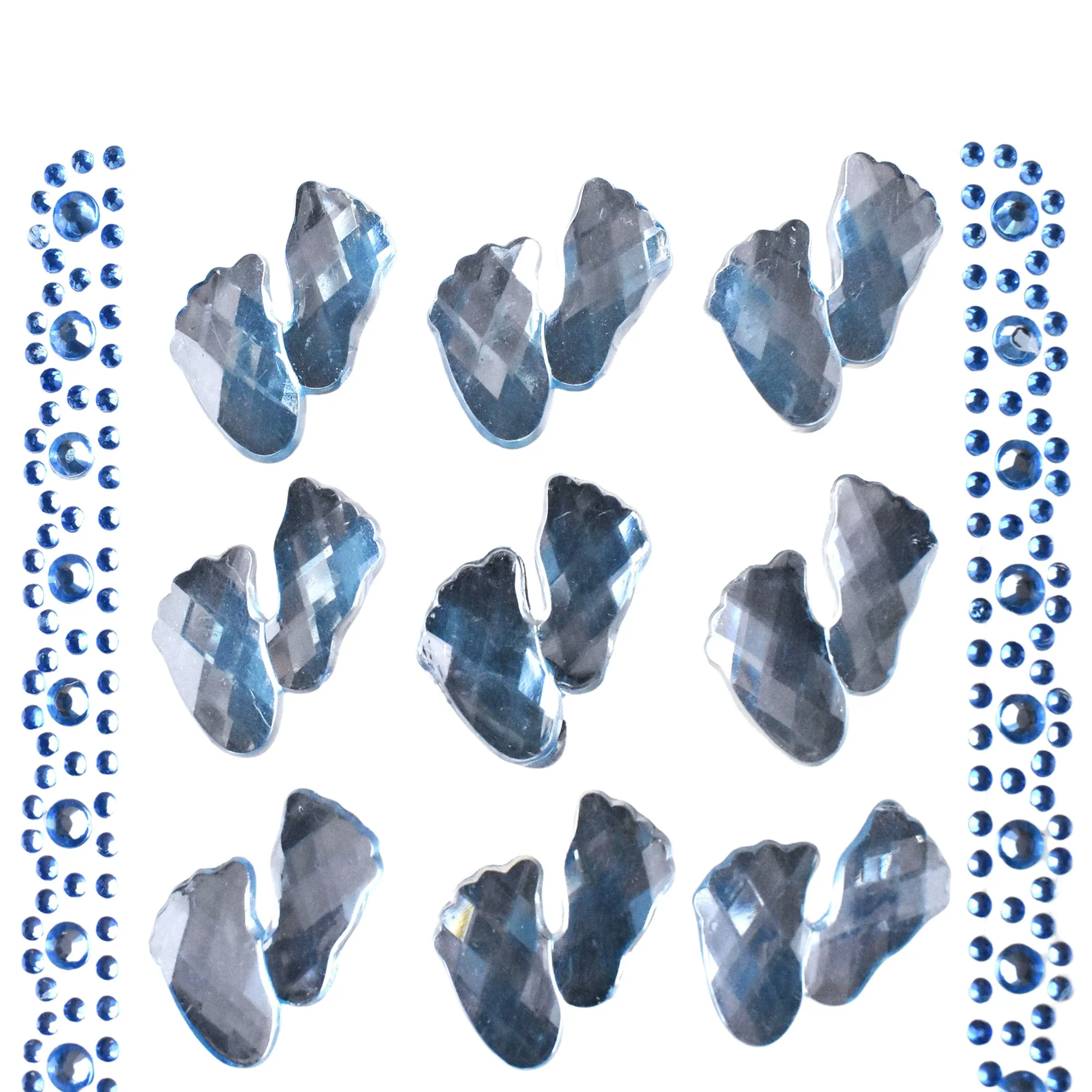 Baby Footprint Rhinestone Stickers, 7/8-Inch, 20-Count - Image 3