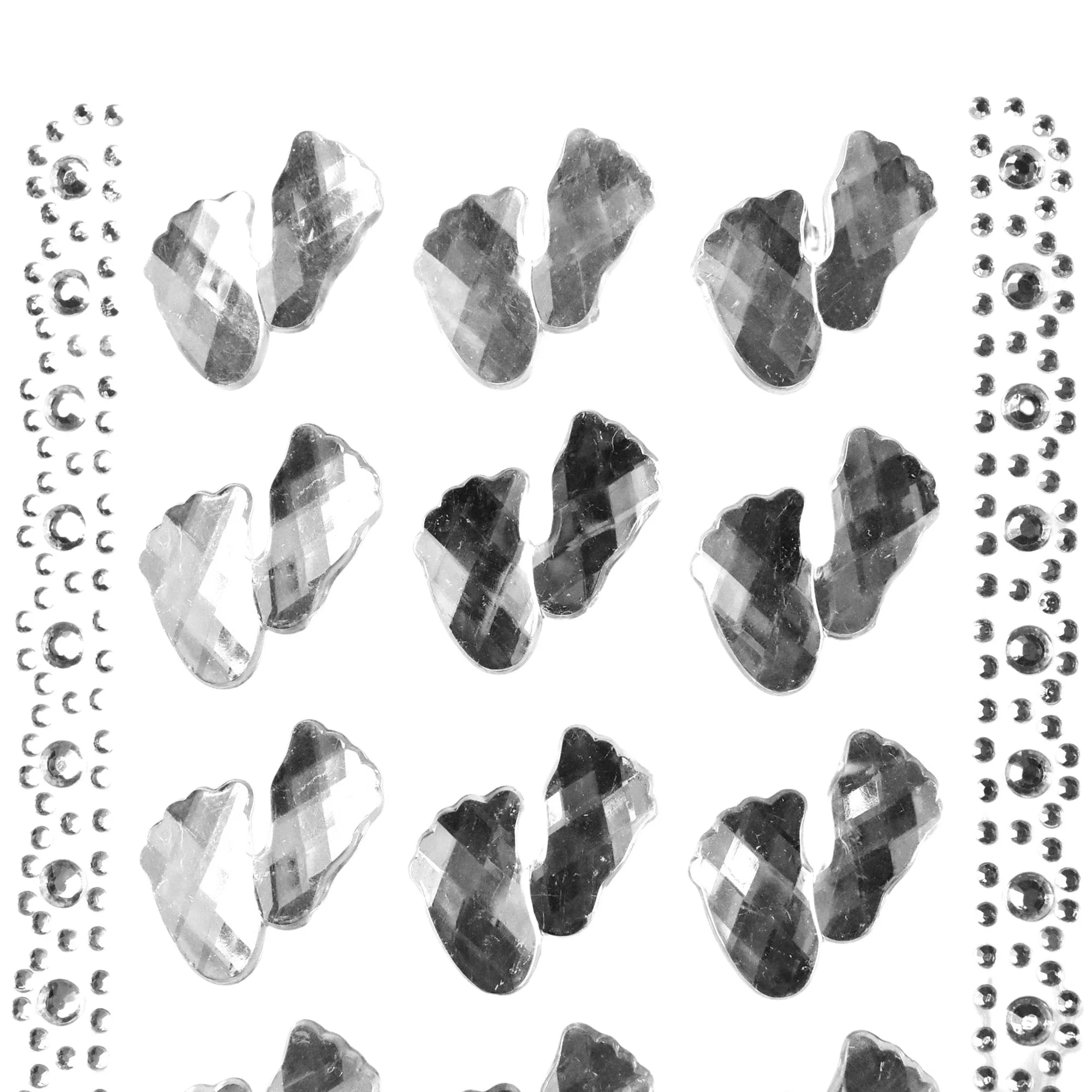Baby Footprint Rhinestone Stickers, 7/8-Inch, 20-Count - Image 5