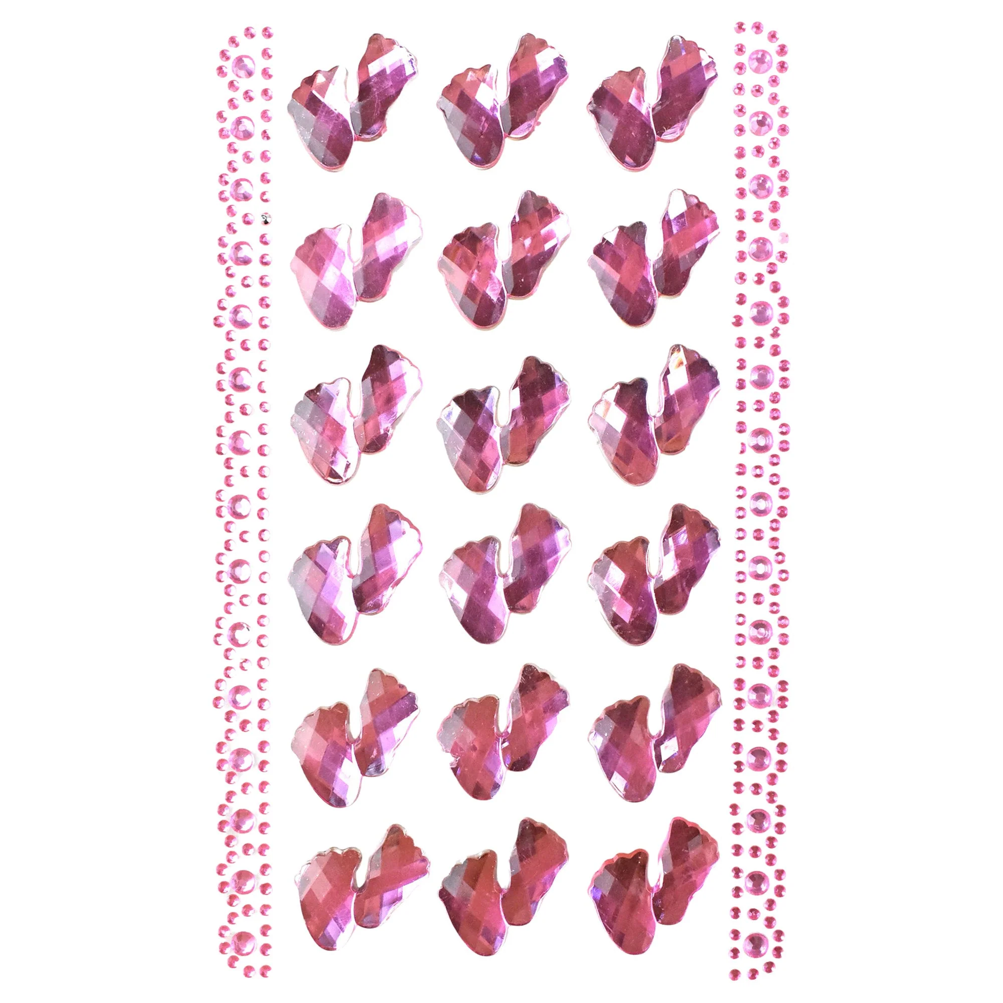 Baby Footprint Rhinestone Stickers, 7/8-Inch, 20-Count - Image 6