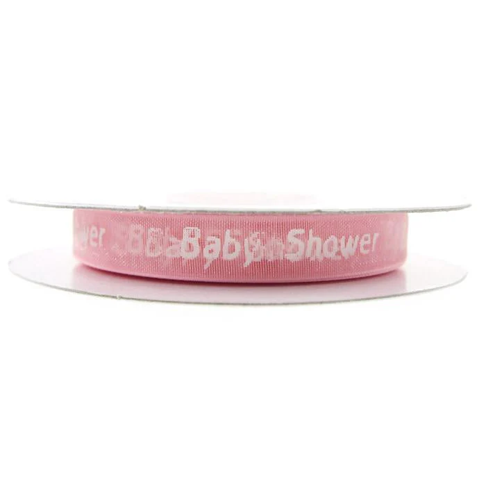 Baby Shower Print Organza Ribbon, 3/8-Inch, 25 Yards - Image 3