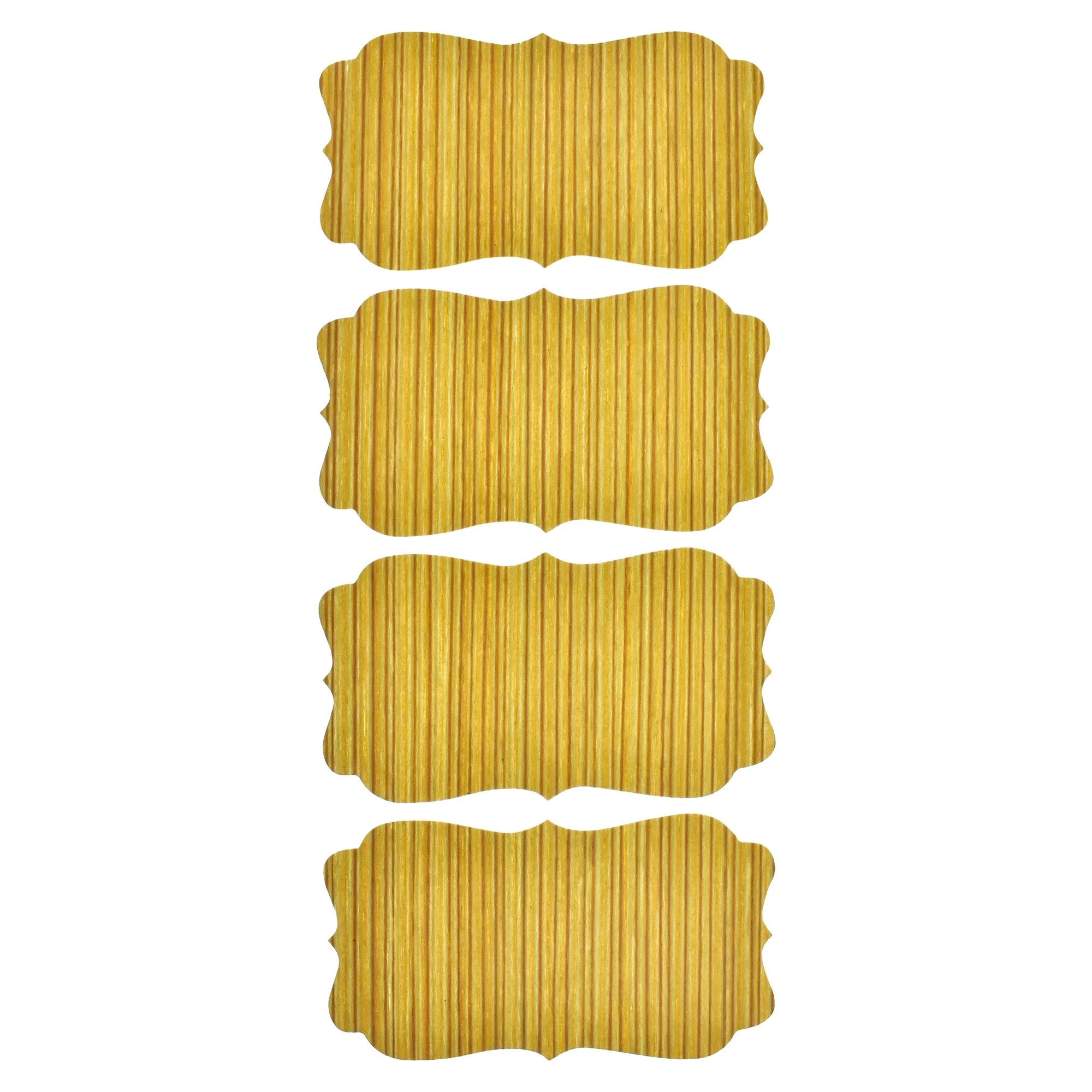 Bamboo Bracket Craft Stickers, 4-1/4-Inch, 4-Count