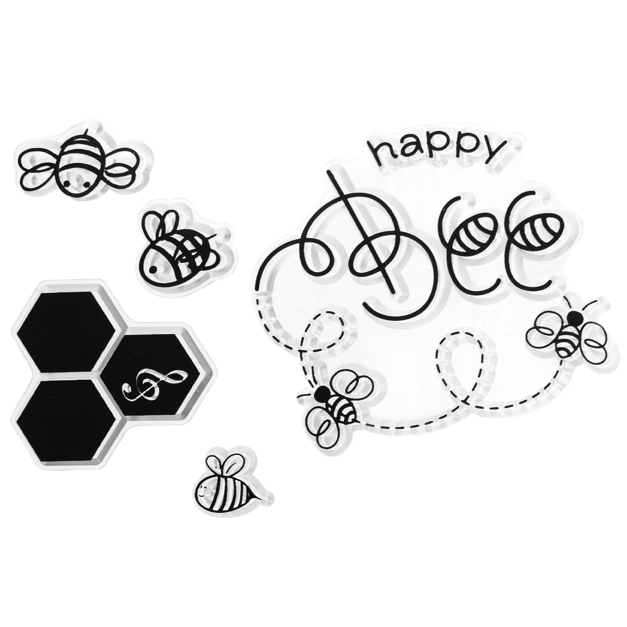 Bee Happy Reusable Craft Stamps, 2-1/2-inch, 10-piece - Image 2