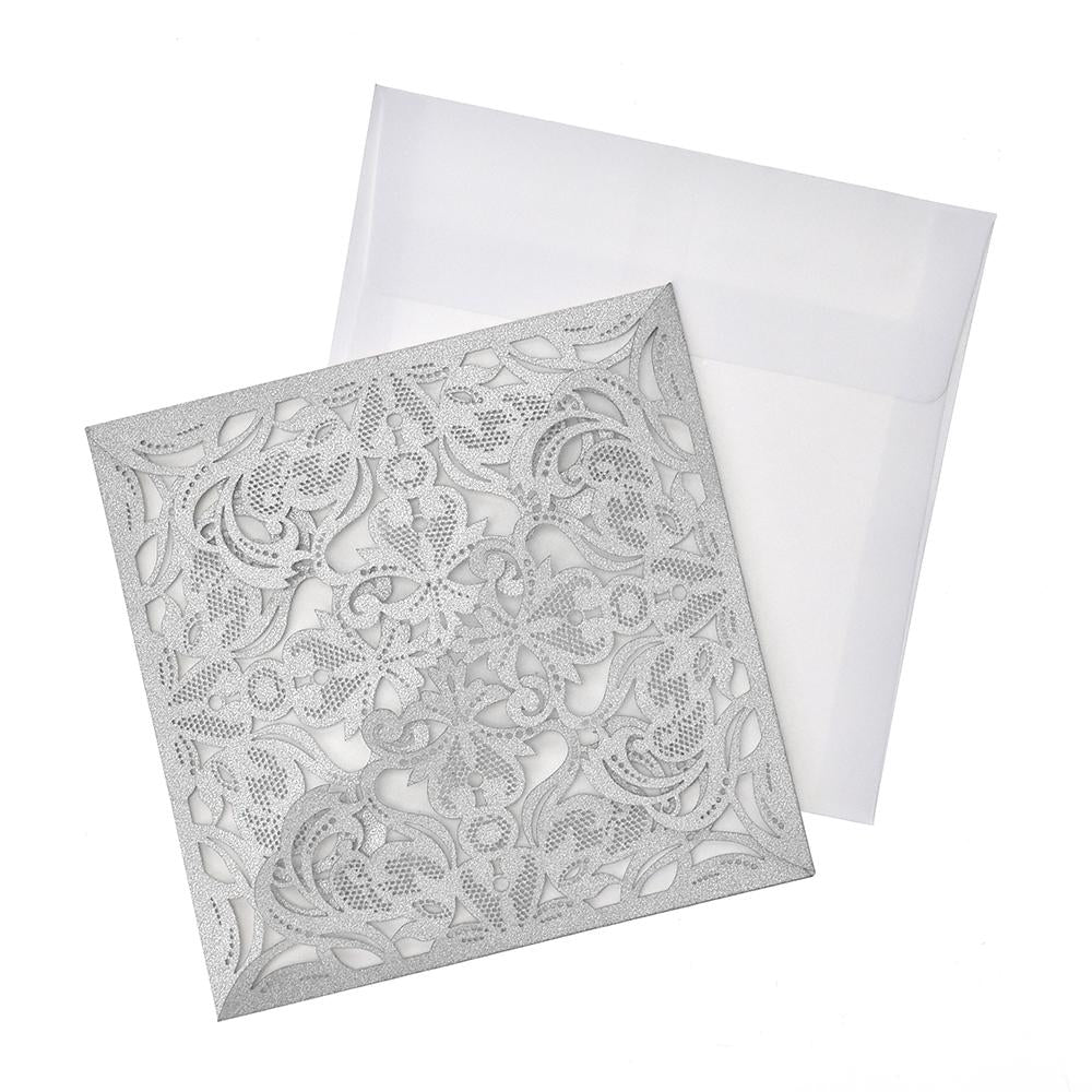 Blank Invitations Laser Cut Folding Design, 6-3/8-Inch, 8-Count - Image 5