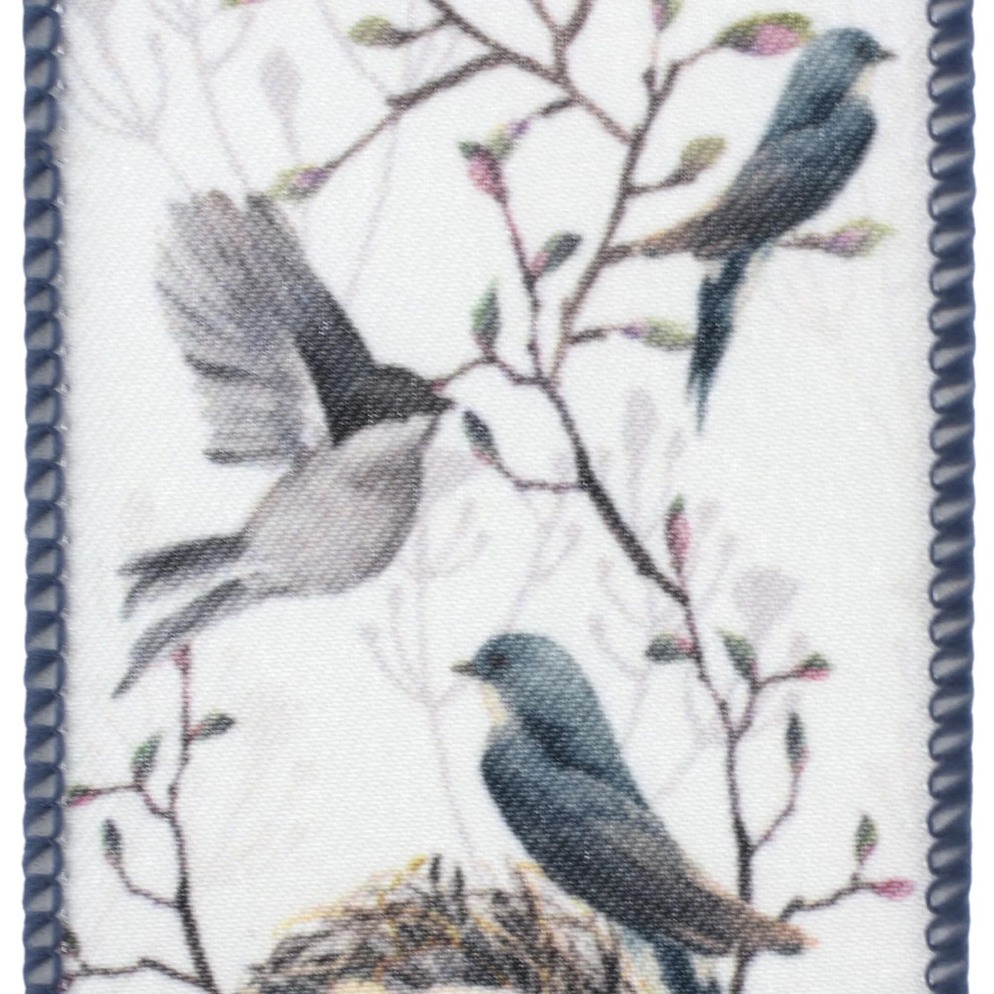 Blue Birds and Eggs Twill Wired Ribbon, 2-1/2-inch, 10-yard - Image 3