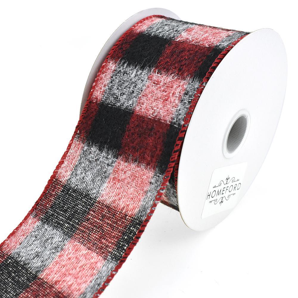 Brushed Buffalo Plaid Wired Ribbon - Image 3