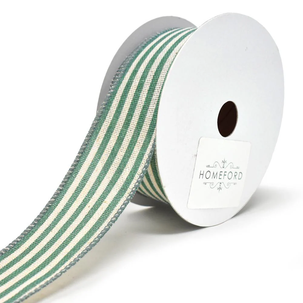 Cabana Stripes Canvas Wired Ribbon, 1-1/2-Inch, 10-Yard - Image 4