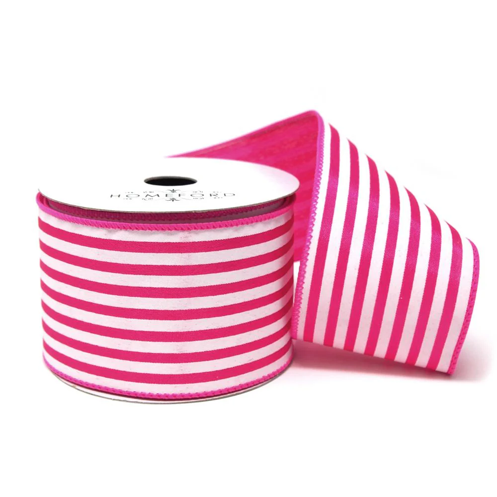 Cabana Stripes Satin Wired Ribbon, 10 Yards - Image 12