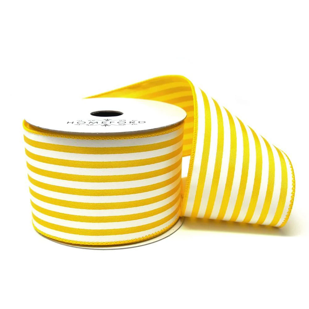 Cabana Stripes Satin Wired Ribbon, 10 Yards - Image 17