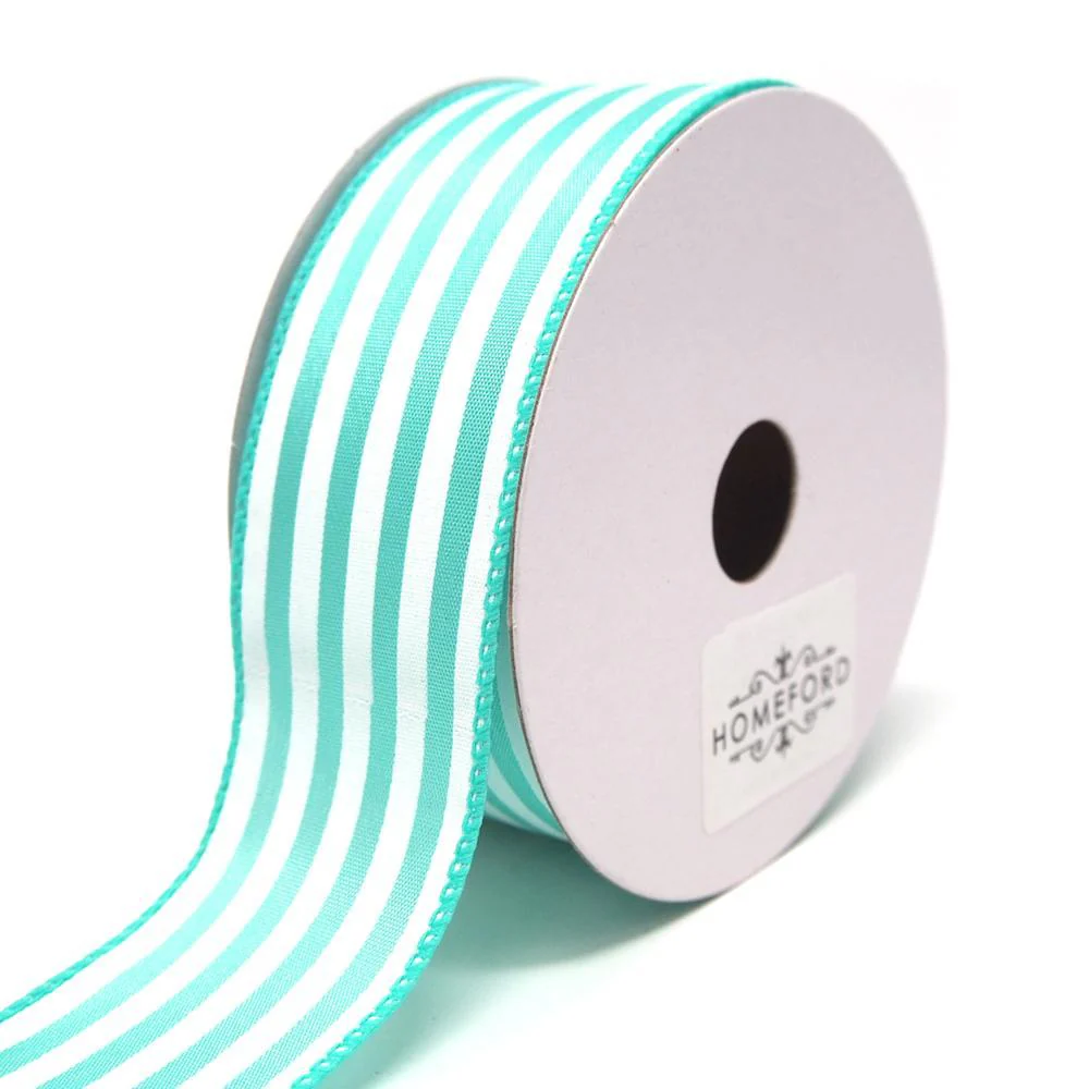 Cabana Stripes Satin Wired Ribbon, 10 Yards - Image 4