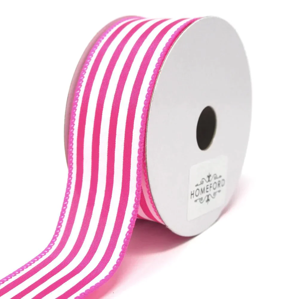 Cabana Stripes Satin Wired Ribbon, 10 Yards - Image 6