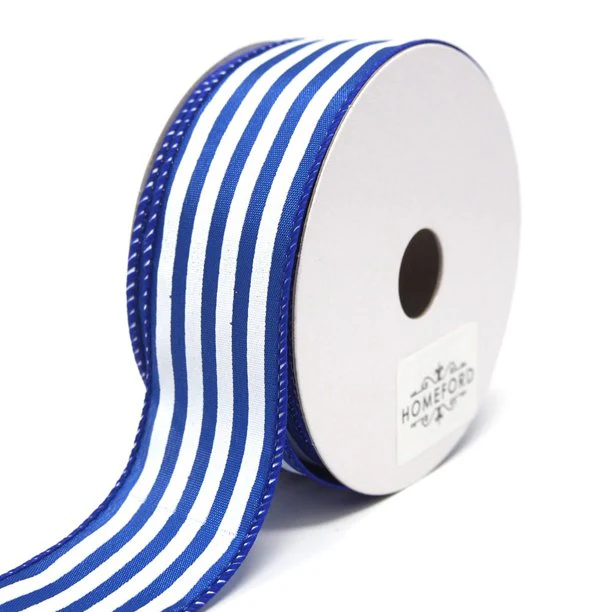 Cabana Stripes Satin Wired Ribbon, 10 Yards - Image 7
