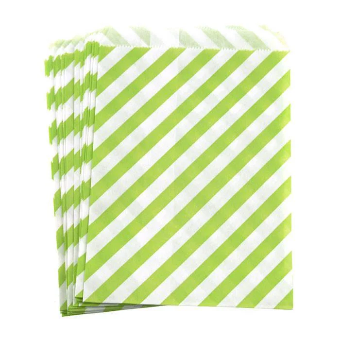 Candy Stripe Paper Treat Bags, 7-inch 25-Piece - Image 2