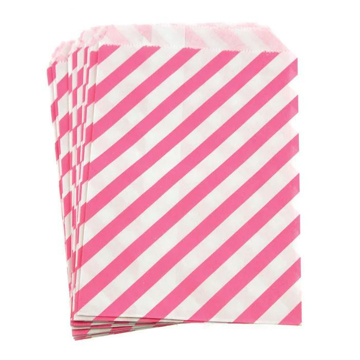 Candy Stripe Paper Treat Bags, 7-inch 25-Piece - Image 3