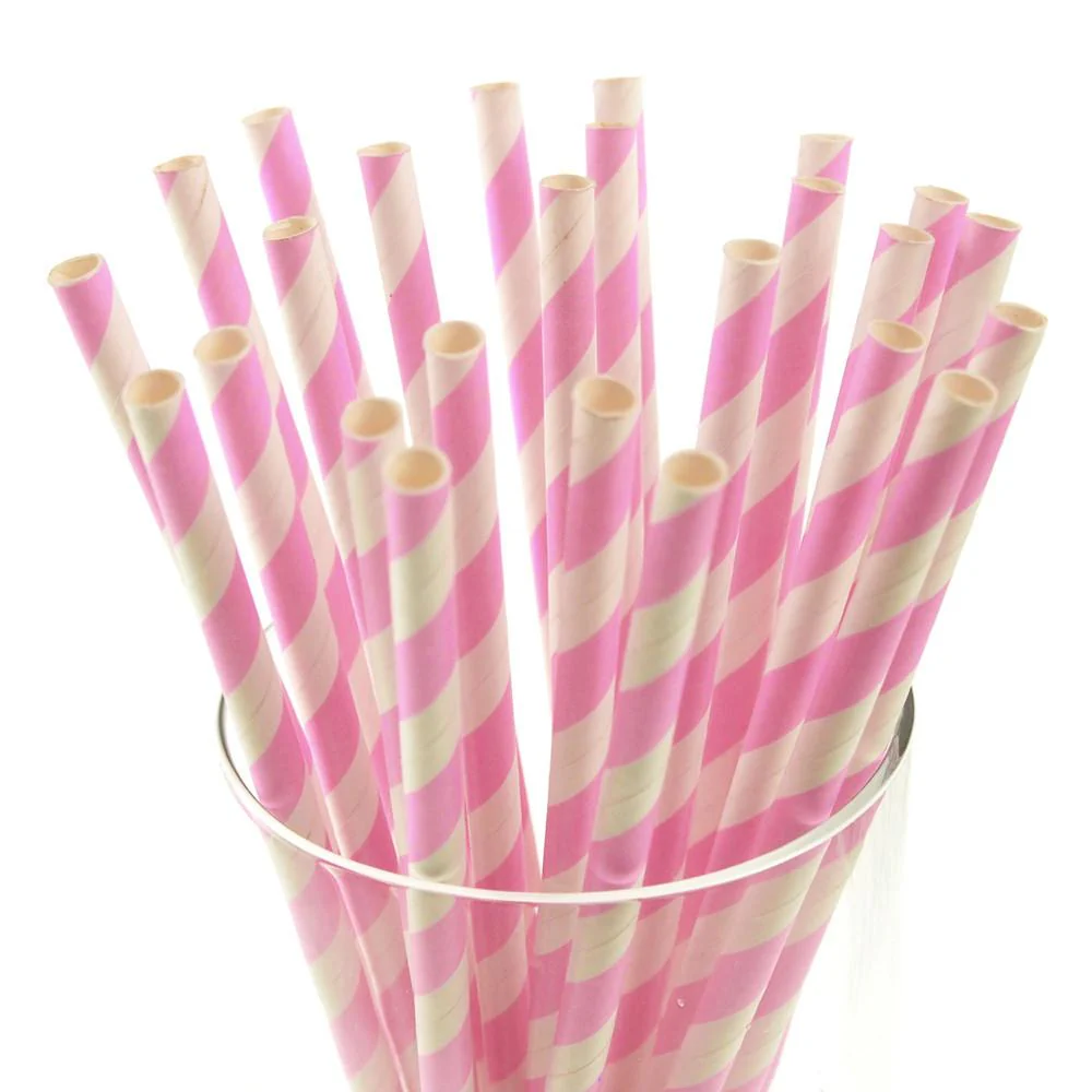 Candy Striped Paper Straws, 7-3/4-inch, 25-Piece - Image 13