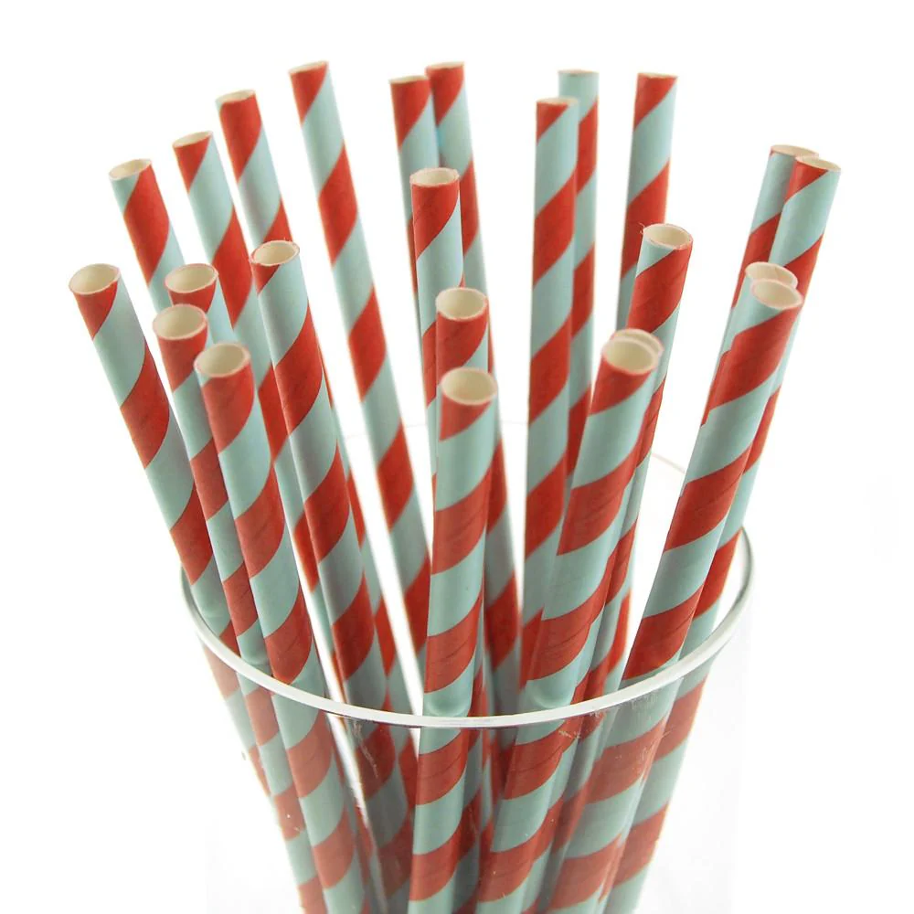 Candy Striped Paper Straws, 7-3/4-inch, 25-Piece - Image 15
