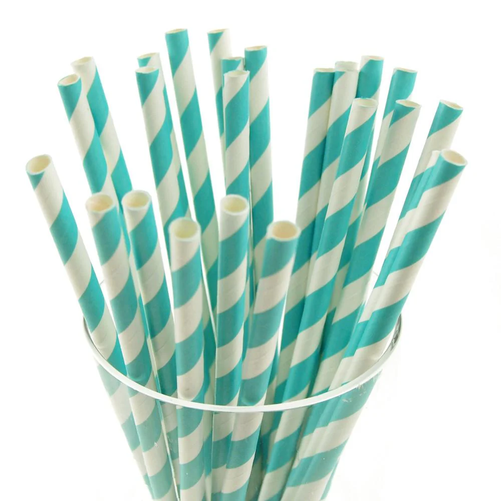Candy Striped Paper Straws, 7-3/4-inch, 25-Piece - Image 2