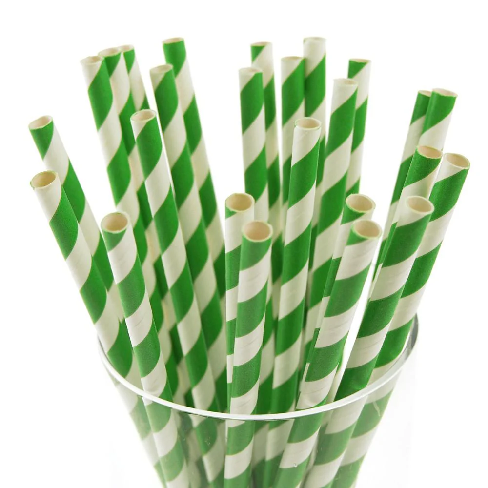 Candy Striped Paper Straws, 7-3/4-inch, 25-Piece - Image 7