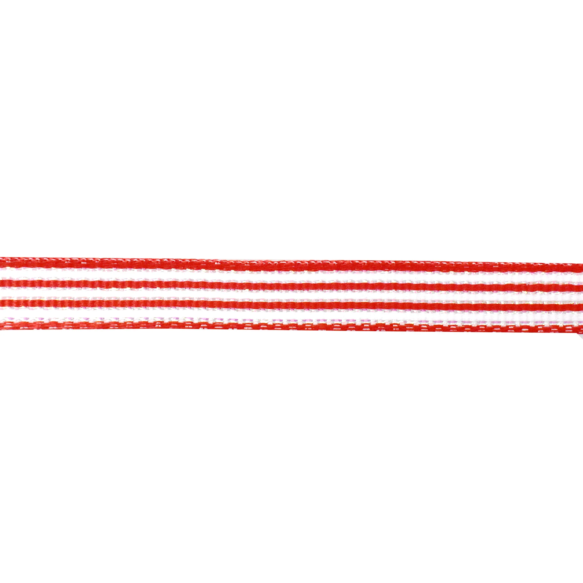Christmas Iridescent Horizontal Stripes Wired Ribbon, 3/8-Inch, 10-Yard - Image 4