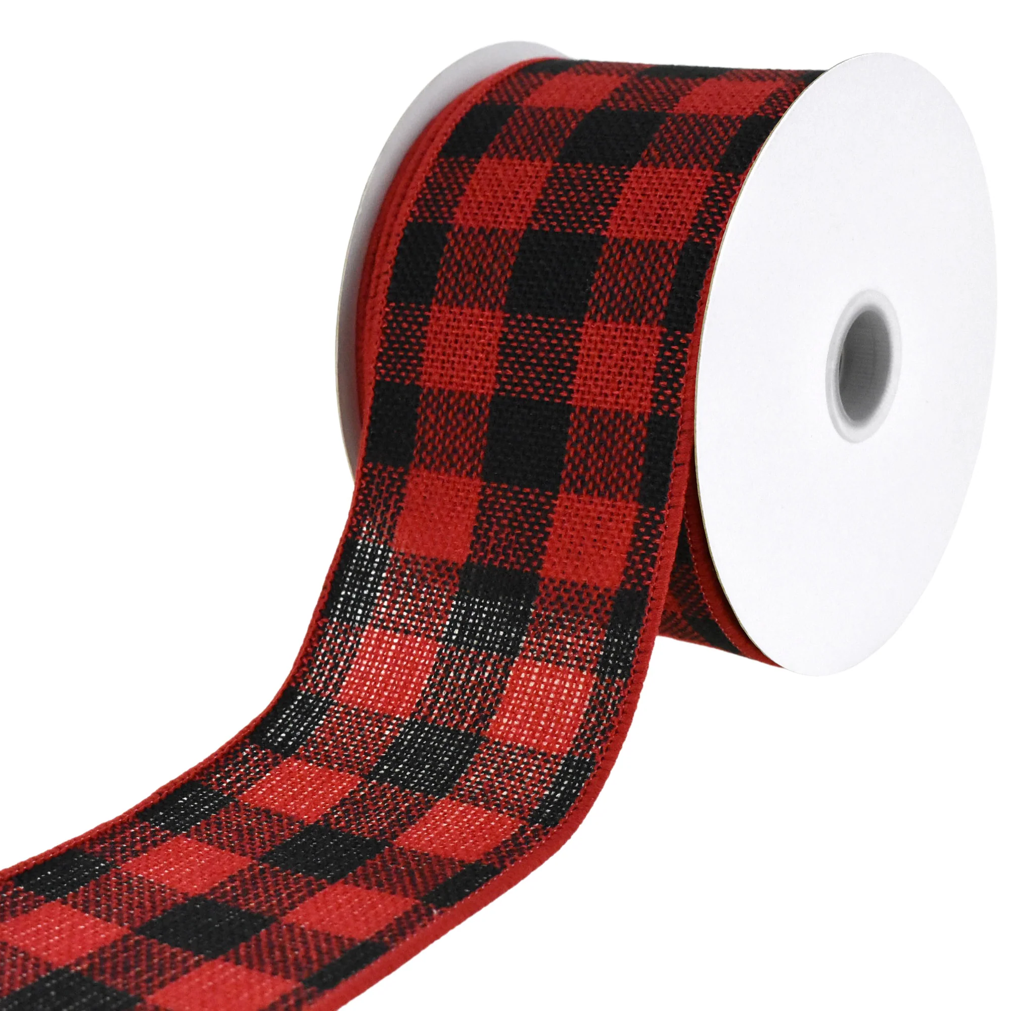 Christmas Buffalo Checkered Wired Ribbon, 10-Yard - Image 4