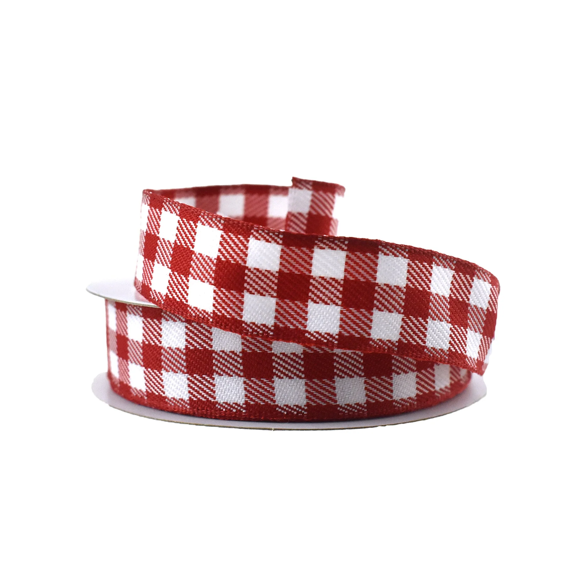 Christmas Buffalo Plaid Checkered Wired Ribbon, 7/8-Inch, 10-Yard - Image 3