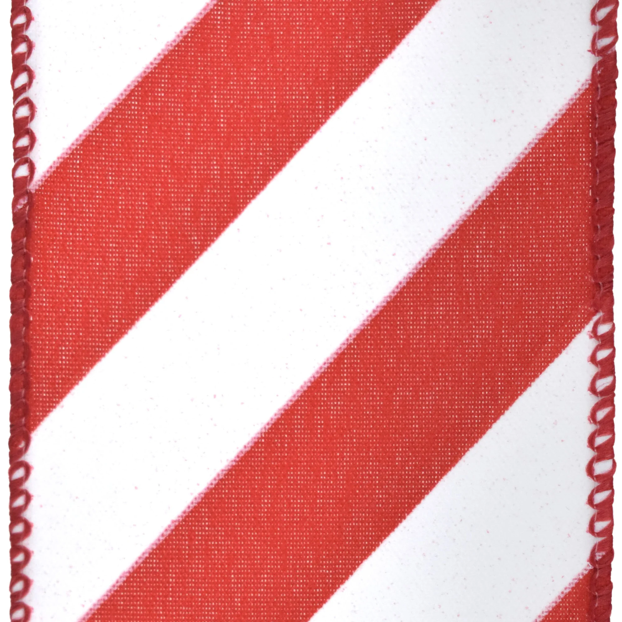 Christmas Candy Cane Glossy Stripe Wired Ribbon, 10-yard - Image 10