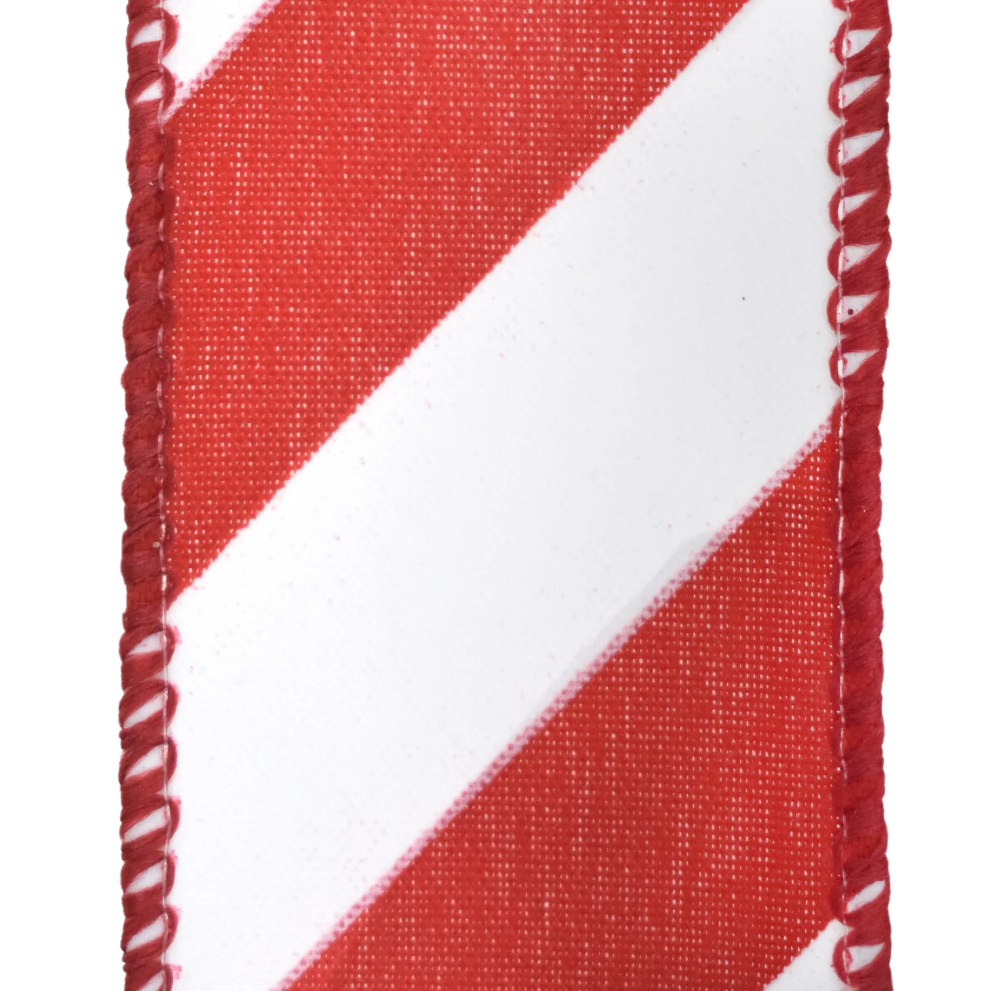 Christmas Candy Cane Glossy Stripe Wired Ribbon, 10-yard - Image 7