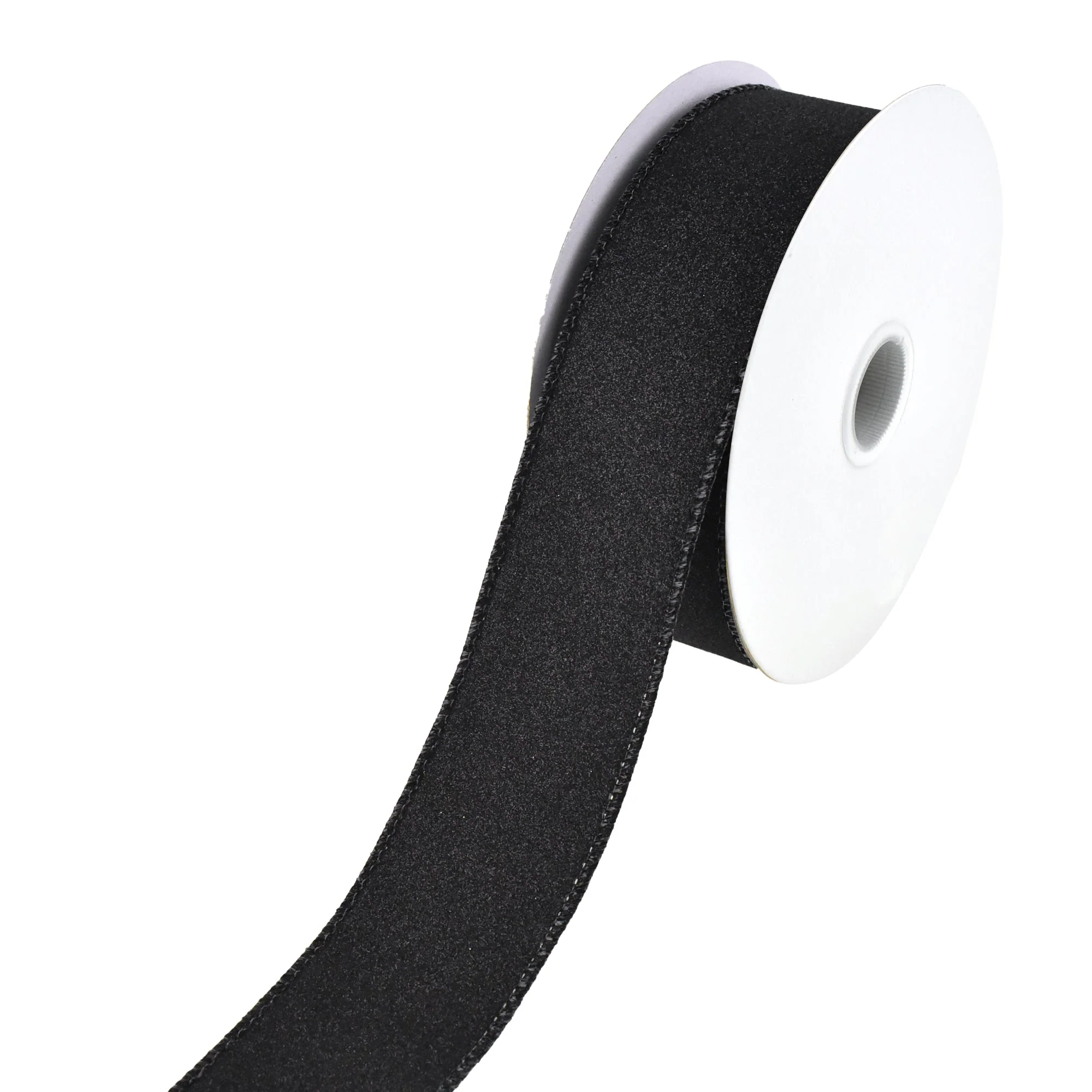 Christmas Flat Glitter Wired Edge Ribbon, 10-Yard - Image 5