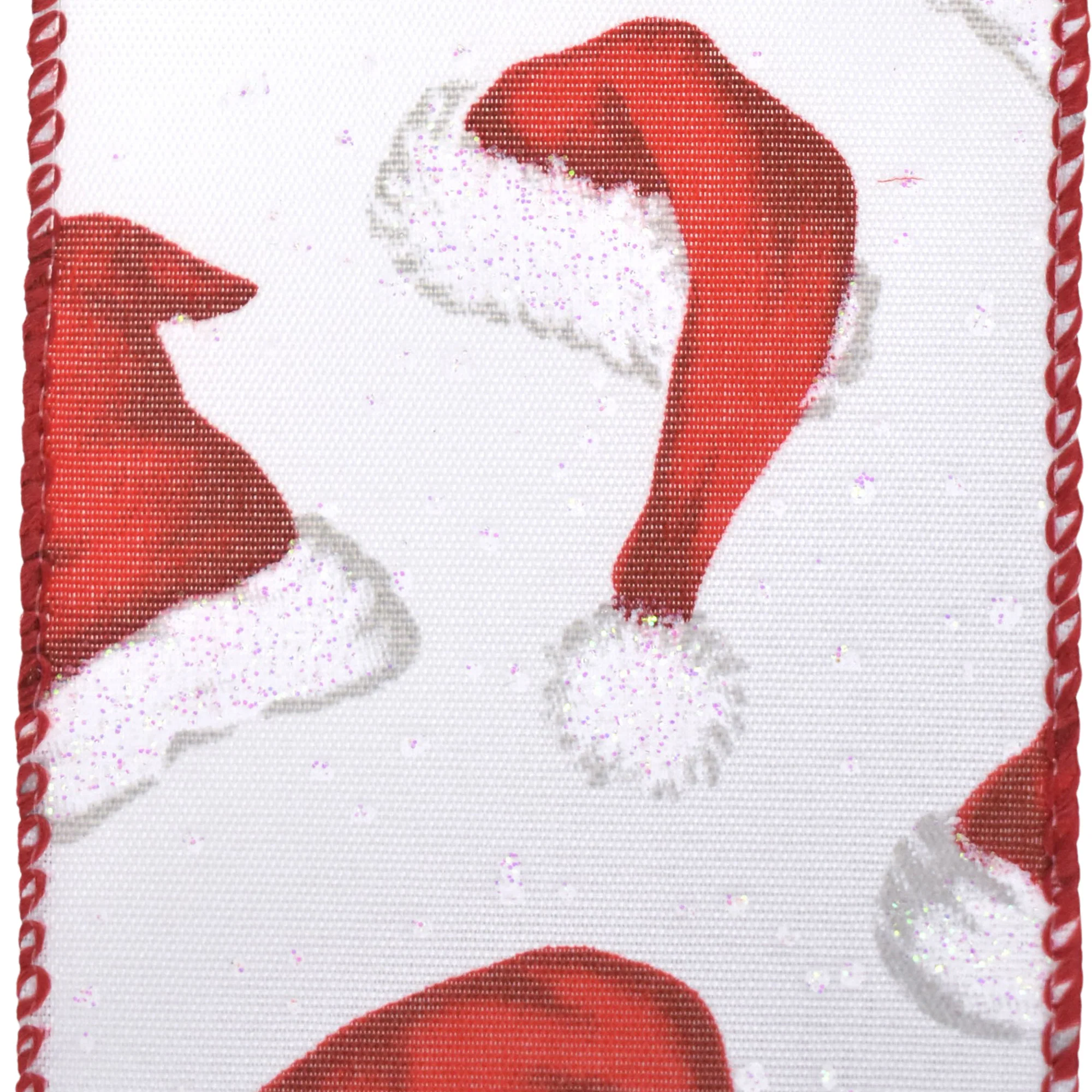 Christmas Iridescent Santa Hats Wired Ribbon, 2-1/2-inch, 10-yard - Image 4