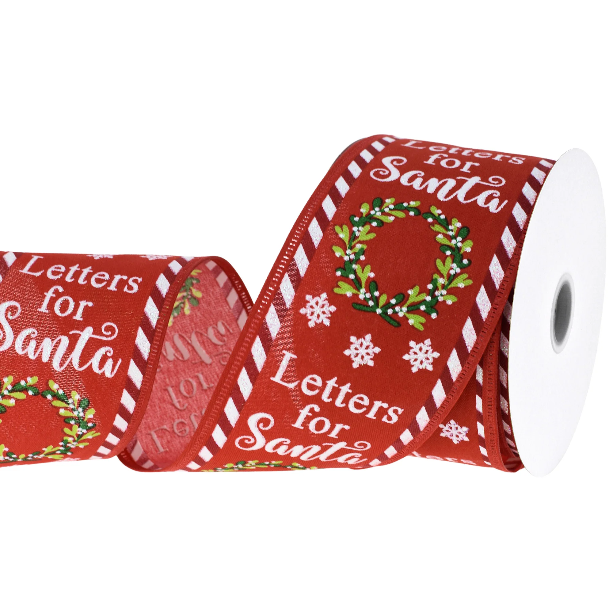 Christmas Letters for Santa Wired Ribbon, 2-1/2-inch, 10-yard - Image 2
