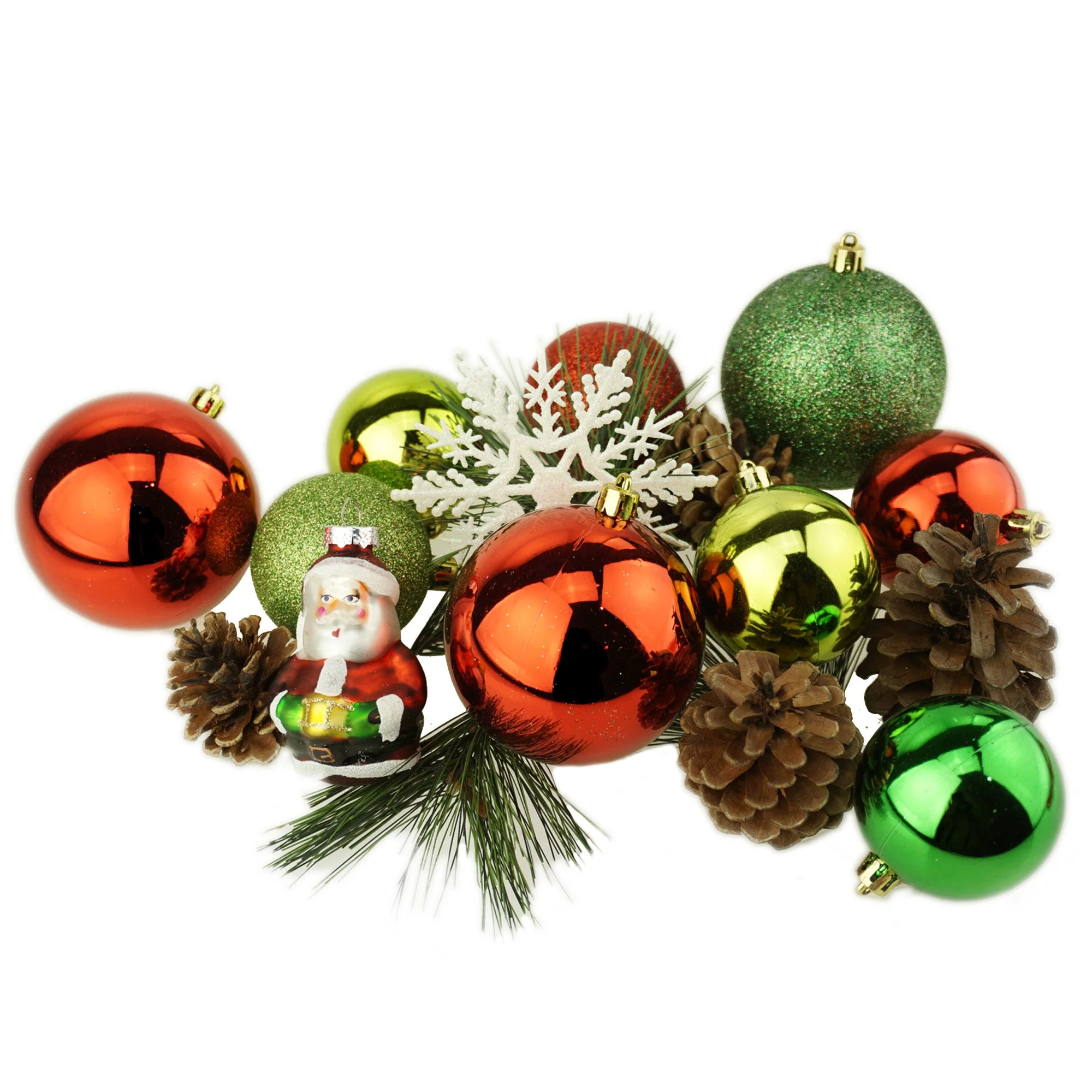 Christmas Ornaments and Pinecone Bowl Filler, 16-Piece - Image 3