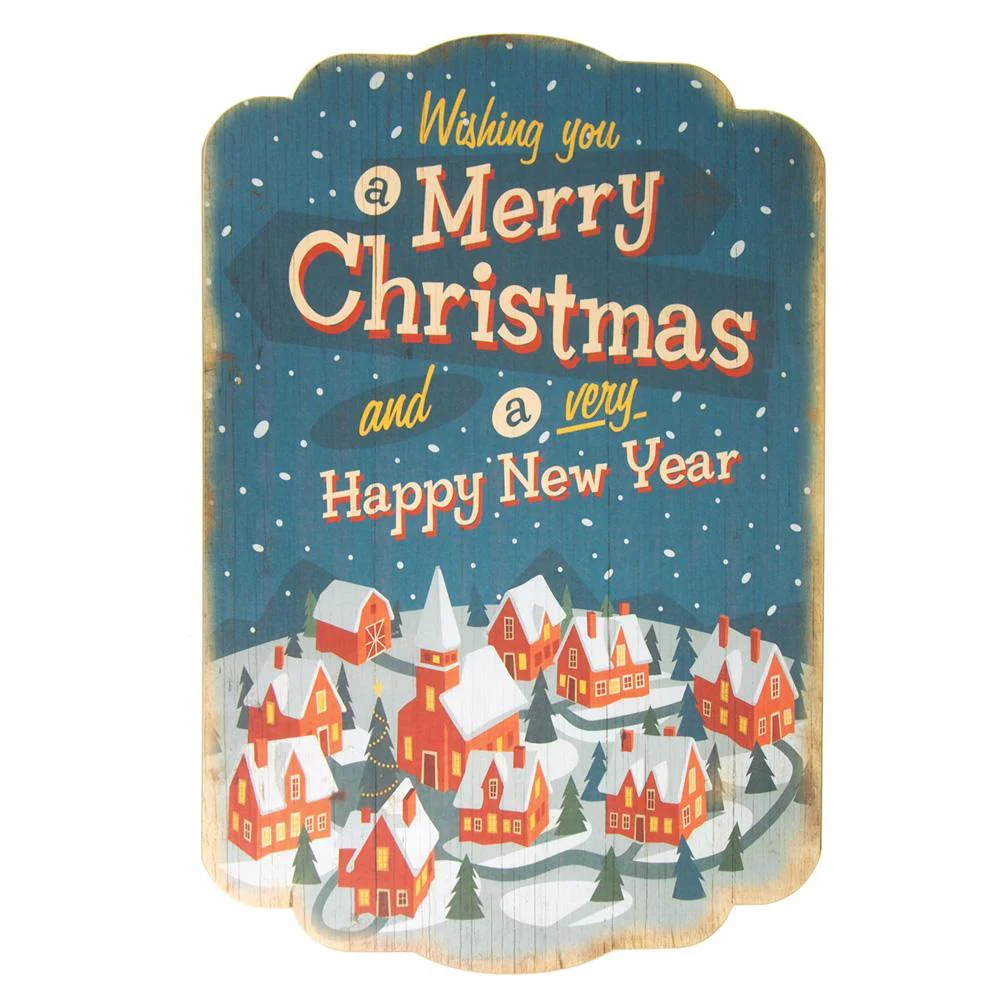 Christmas Printed Wooden Wall Plaques, 16-Inch x 24-Inch - Image 2