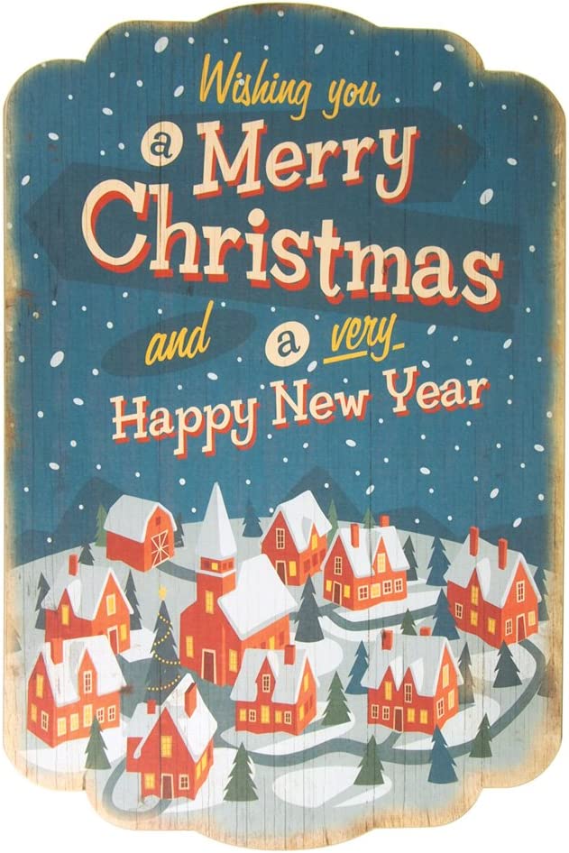 Christmas Printed Wooden Wall Plaques, 16-Inch x 24-Inch - Image 3