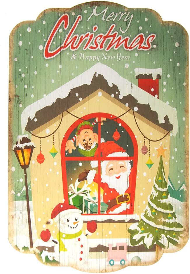 Christmas Printed Wooden Wall Plaques, 16-Inch x 24-Inch - Image 4