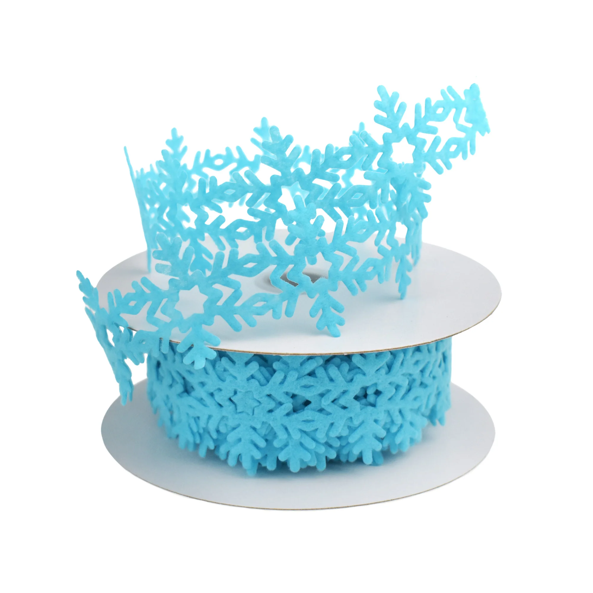 Christmas Snowflake Felt Cutout Ribbon, 1-1/2-inch, 10-yard - Image 5