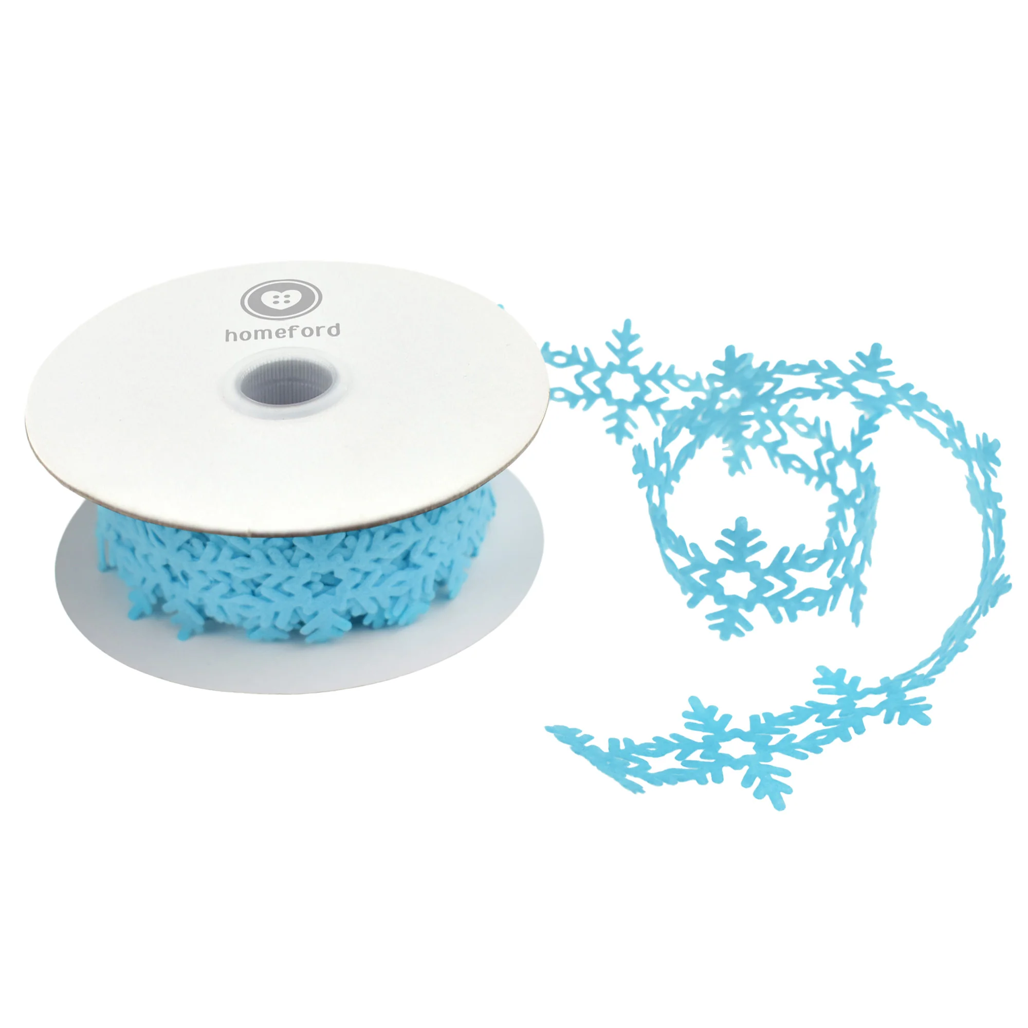 Christmas Snowflake Felt Cutout Ribbon, 1-1/2-inch, 10-yard - Image 6