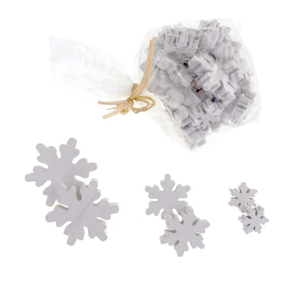 Christmas Snowflake Wooden Cutouts, 3 Sizes, 30 Piece - Image 5
