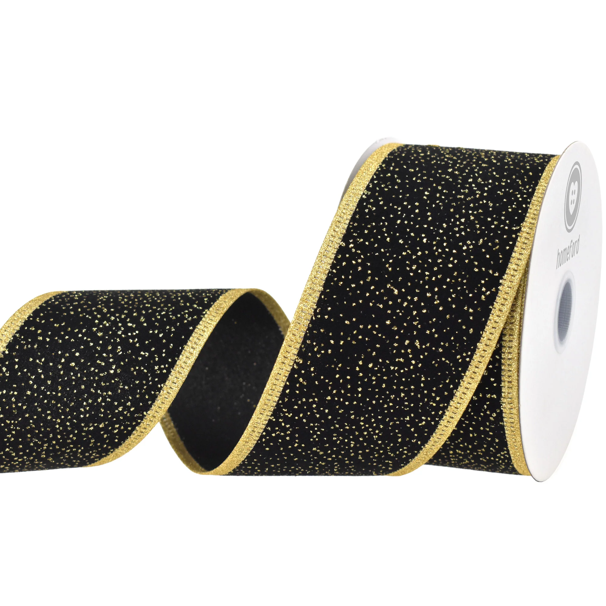 Christmas Sparkle Velvet Wired Ribbon, 10-yard - Image 15