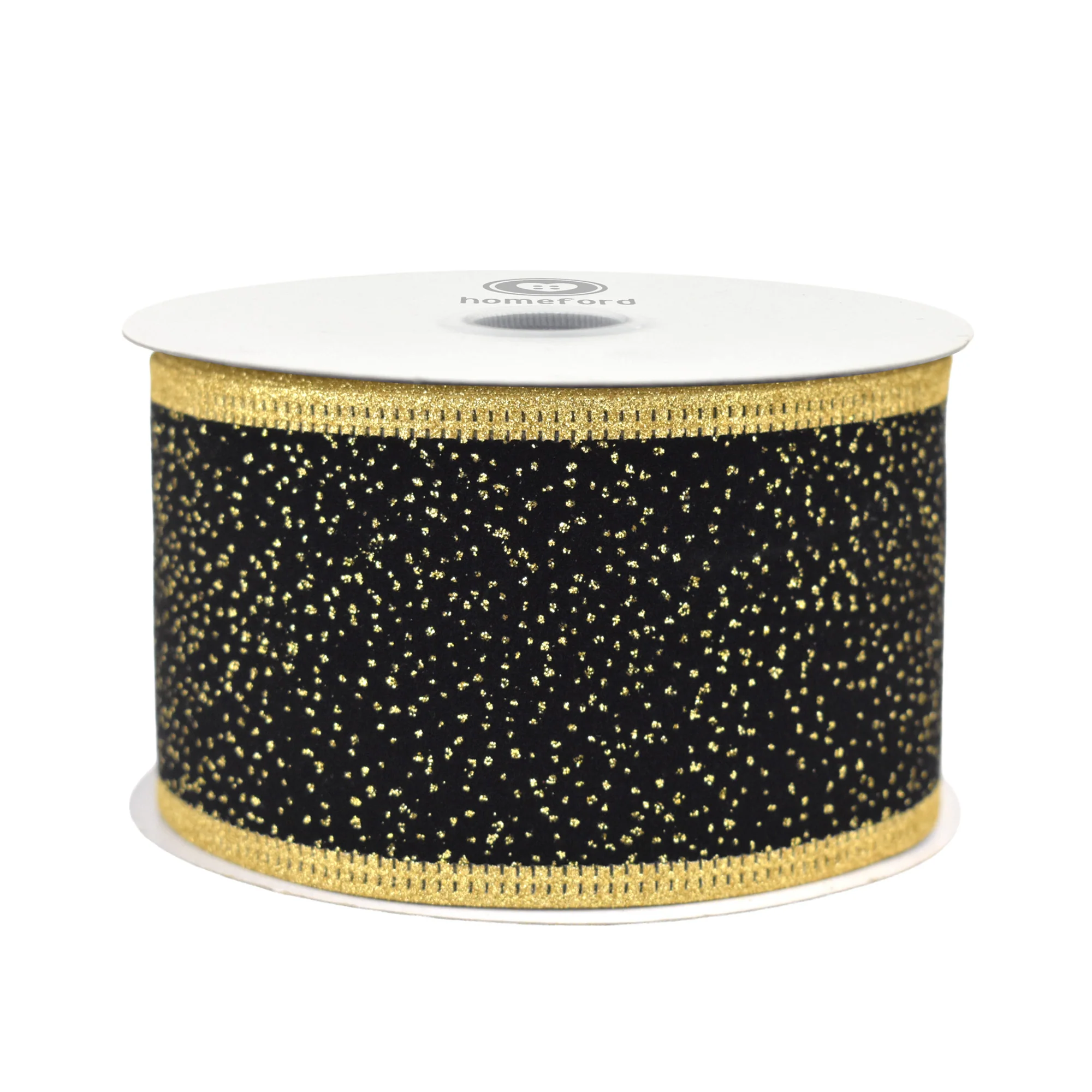 Christmas Sparkle Velvet Wired Ribbon, 10-yard - Image 16