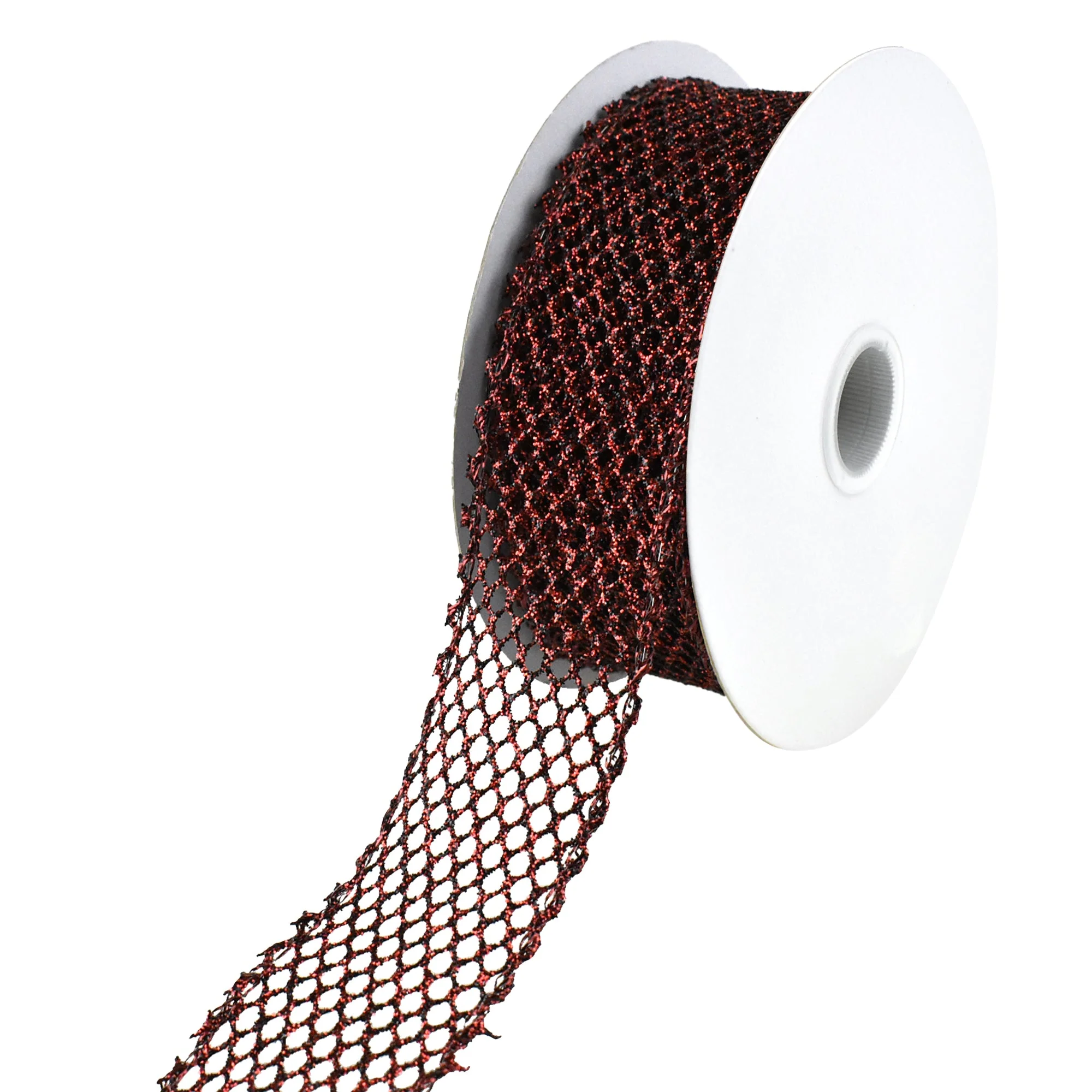 Christmas Sparkling Glitter Netting Wired Ribbon, 1-1/2-Inch, 10-Yard - Image 4