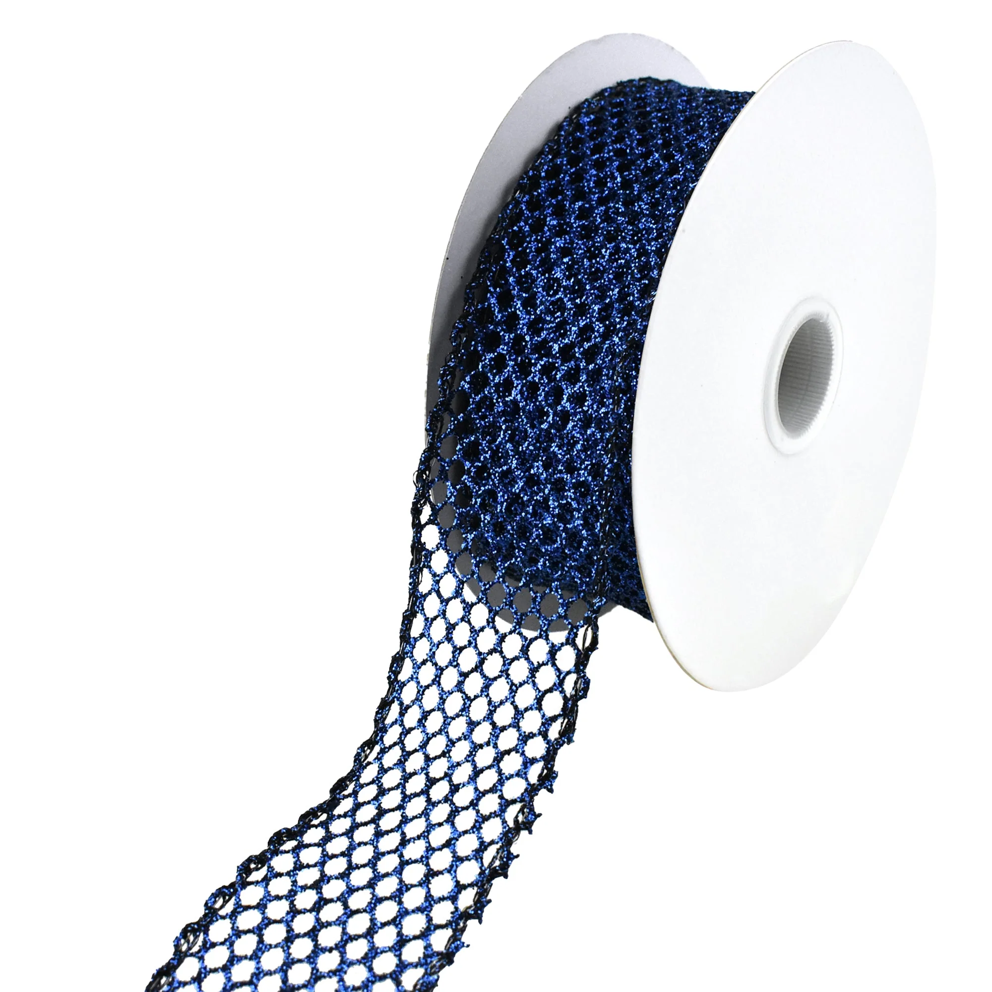 Christmas Sparkling Glitter Netting Wired Ribbon, 1-1/2-Inch, 10-Yard - Image 6