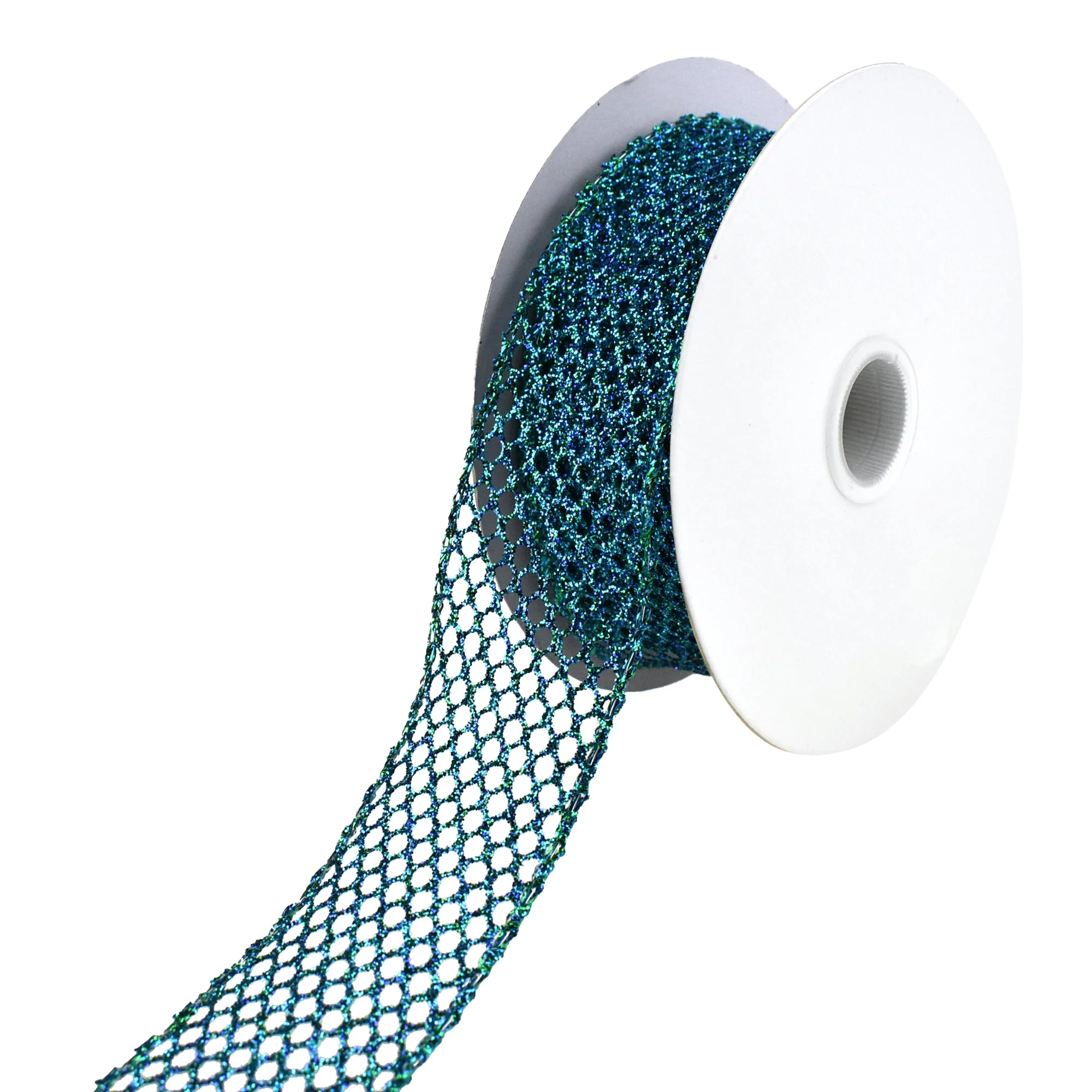 Christmas Sparkling Glitter Netting Wired Ribbon, 1-1/2-Inch, 10-Yard - Image 7