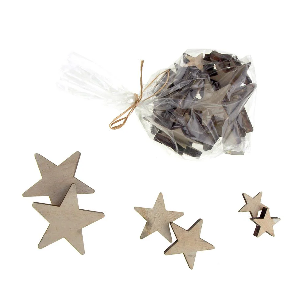 Christmas Star Wooden Cutouts, 3 Sizes, 30 Piece - Image 3